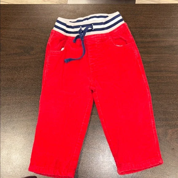 Baby Boden Corduroy Pants Set Blue Star Patch Red Joggers 6-12 Months - Picture 2 of 10